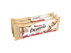 Kinder Bueno White Napolitana trasa in ciocolata alba cu umplutura de lapte si alune de padure 177 g