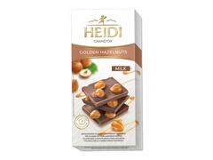 Ciocolata cu lapte & alune de padure intregi caramelizate Heidi100 g