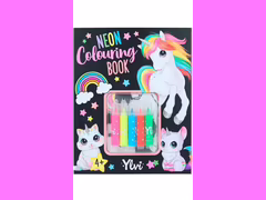 Carte de colorat neon cu carioci