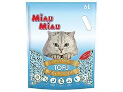 Asternut igienic pentru pisici Miau Miau, tofu, talc, 6 L