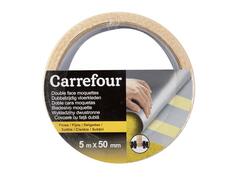 Banda adeziva pentru fixare Carrefour, 5 m x 50 mm