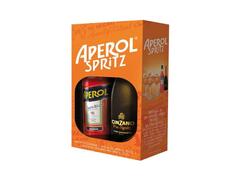 Pachet Aparitiv Aparol 700 ML + Cinzano Two-Spritz, 750 ML