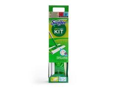 Trusa de baza cu Mop Uscat/Umed Swiffer Trap & Lock 1 Mop, 8 Rezerve lavete uscate + 3 Rezerve lavete umede