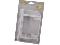 Suport hartie igienica Inaplast, plastic, alb, 16 x 26 x 5 cm