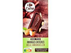Ciocolata amaruie cu migdale Carrefour 200g