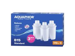 Pachet 3 cartuse B15 Aquaphor, 170 L, Alb