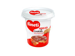 Fineti Spread& Cookies, cacao, alune de padure si lapte, cu bucati de biscuiti digestivi 370g