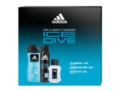 Set Cadou Adidas Male Ice Dive 
Apa De Toaleta 50ML + Deodorant Body Spray 150ML + Gel de dus 250ML