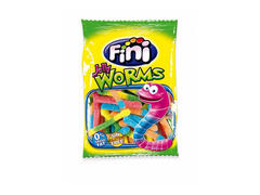 Jeleuri viermi acrisori Fini Jelly Worms, 80 g