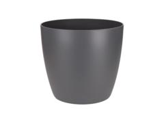 Masca ghiveci din plastic Brussels round, antracit, diametru 20 cm