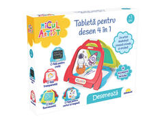 Tableta pentru desen 4 in 1, Micul Artist, 14 accesorii
