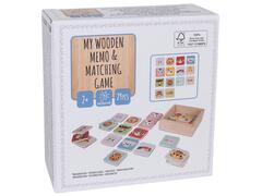 Joc de memorie si potrivire Carrefour, lemn, 29 piese, Multicolor