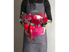 Aranjament in cutie "Velvet Romance