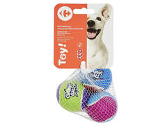 Set 3 mingi de jucarie pentru caini Carrefour, Multicolor
