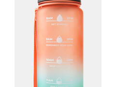 Bidon motivation Fitness Portocaliu-Verde 1 L