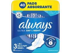 Absorbante Externe Cu Aripioare Nr. 3 Always Ultra Day & Night 40 Buc