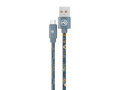 Cablu Graffiti Tellur USB to Type-C, 3A, 1m, albastru