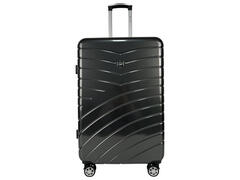 Troler Airport Wavy Pop cu 4 roti duble, 41 x 65 x 25 cm, marime M, culoare dark grey