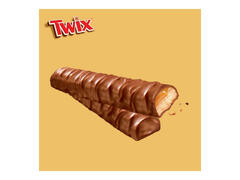 Baton cu biscuite si caramel invelit in ciocolata cu lapte Twix, 2 x 25 g