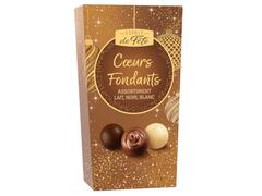 Carrefour Esprit de Fete – Bomboane de ciocolata neagra, ciocolata cu lapte si ciocolata alba asortate 180g