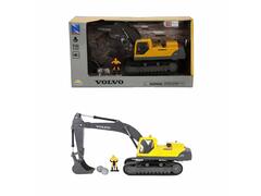 Excavator cu lumini, sunete si figurina, New Ray, Volvo, 1:32
