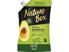 Rezerva Reciclabila Sampon Par Deteriorat Nature Box Cu Ulei De Avocado, 500ML