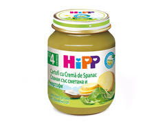 Piure cartofi cu crema de spanac Hipp ECO 125 g