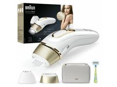 Epilator IPL BRAUN Silk-expert Pro 5 PL5152, 400000 impulsuri, 10 viteze, 3 accesorii, SkinPro 2.0, reatea (Alb/Auriu)