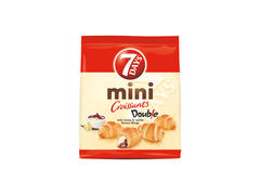 MINI CROISSANTE CU CREMA CACAO&VANILIE DOUBLE  7DAYS 185G
