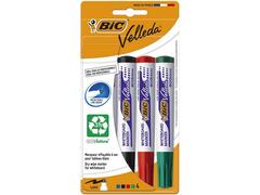 Set 4 markere de tabla alba BIC Velleda 1701 ECOlutions, varf mediu rotund, Multicolor