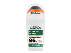 Antiperspirant Roll-On Fara Alcool L'Oréal Paris Men Expert Derma Control Pentru Barbati, Transpirație Excesiva, Protectie Pana La 96 De Ore, 50 Ml