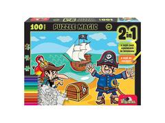 Puzzle Magic 2 in 1, Noriel, Pirati, 100 piese