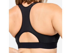 Bustieră cu fermoar și bureți Fitness cardio susținere mare Negru Damă - M
