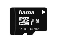 Card de memorie microSDHC Hama 32GB cu adaptor SD