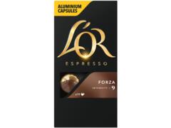Cafea capsule L'OR Espresso Forza, 10 bauturi x 40 ml, compatibile cu sistemul Nespresso®*, 52 g