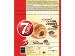 7Days Max Cream & Cookies Croasant cu crema cu alune de padure si bucatele de biscuiti 80g