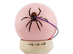 Jucarie de indemanare din lemn, Kendama X, Flippy, Silken, King Size V3, Super Sticky, 18 cm, Roz