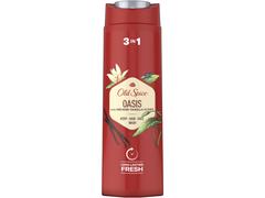 Gel de dus si sampon 3 in 1 Old Spice Oasis pentru corp, par si fata, 400 ML