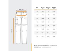 Pantalon modulabil Drumeție TRAVEL 100 Damă - 48