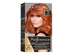 Vopsea de par permanenta L'Oreal Paris Preference 7.4 Dublin, aramiu intens, 174 ML