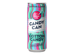 Bautura racoritoare carbogazoasa Candy Can Cotton Candy, fara zahar, 0.33 l