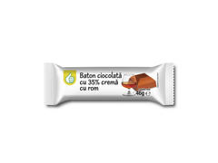 Baton ciocolata Pouce, cu 35% crema cu rom, 46 g