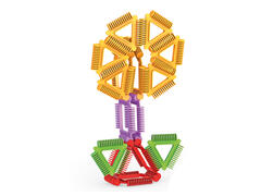 Set de constructie, Dede, Geometric Puzzle, 96 piese