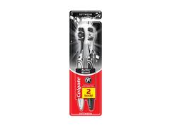 Periuta de dinti cu peri de duritate medie  Max White Charcoal Medium Colgate, 2 bucati