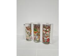 Set 6 pahare Classico, decor Scrisoare de Craciun, 270 ML, Transparent/Multicolor