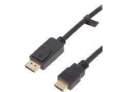 Cablu Logilink CV0126 DisplayPort-HDMI (Negru)