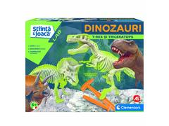 Kit Dinozauri T-Rex si Triceraptops Stiinta si joaca Clementoni Masura unica