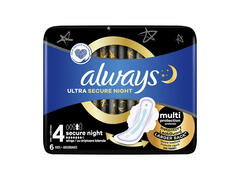 Absorbante Always Ultra Secure Night, 6 bucati