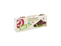 Biscuiti cu ciocolata neagra Auchan Bio, 150 g