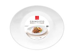 Platou steak Bormioli Grangusto, forma ovala, opal, 32 x 26 cm, Alb